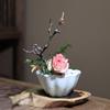 Vajilla de Flor de Loto Cerámica, Maceta para Arreglo Floral Chinoiserie, Mesa de Remojo Seco, Utensilios Hidropónicos, Tapete para Té, Platillos Decorativos, Accesorios para Ceremonia del Té