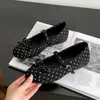 Sapatos Femininos de Baixo Corte Planos com Aumento Interno de Altura Estilo Ballet Francês 2026 Novos de Verão Combinando com Saias Sola Macia Sapatos Mary Jane