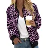 Otoño 2025 Nuevo Estación Independiente de Amazon Transfronterizo Temu Europeo y Americano Estampado de Leopardo Cuello Alto Cremallera Cárdigan Chaqueta