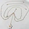 Joias Transfronteiriças Europeias e Americanas, Corrente de Cintura com Borlas Multicamadas da Moda, Corrente Corporal, Corrente de Cintura de Pérolas Estilo Retro Francês