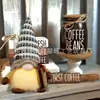 Muñeca Luminosa sin Rostro de Café Personalizada Linda Bolsa de Café Tejida con Luz Adornos de Gnomo Rudolph Atuendo para Muebles