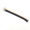 Lâmpada SMD de 6 Pinos com Conector RGBWW Sem Solda Cabo de Conexão Sem Área Escura Conector de Fivela de Cristal de 12mm