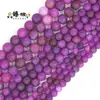 Nuevo Estilo 6/8/10mm Ágata Amatista Jade Púrpura Optimizado Mate Cuentas Redondas Cuentas Sueltas Pulsera Collar DIY Tejido Accesorios Hechos a Mano