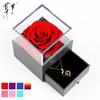 Flor Eterna Caixa de Jóias Colar True Rose Acrílico Gaveta Caixa de Presente Natal Dia dos Namorados Presente Fornecimento Transfronteiriço