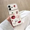 Diseño de Tomate con Salpicaduras de Tinta Estilo Graffiti Coreano Adecuado para iPhone 17/16/15/18 Pro Max Apple 13 Funda de Teléfono para Mujer 12