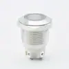 Interruptor de Botón Metálico de Cabeza Plana de 16 mm con Luz de Anillo de 4 Pines con Pies de Tornillo Restablecimiento/Autobloqueo