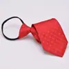 Corbata formal de negocios con cremallera para hombre, estilo coreano, profesional, decorativa, sin nudo, azul, negro y rojo, fácil de poner y quitar.
