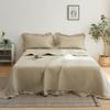 Set de Tres Piezas de Cubrecama de Algodón Hoja de Loto Algodón Acolchado de Doble Cara Cama de Algodón Puro Estilo Tatami Cama Individual