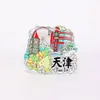 Ímãs de Geladeira de Cidade em Acrílico, Ímãs de Geladeira Estilo Chinês Original, Ímãs Decorativos de Presente, Artesanato Cultural e Criativo, Lembranças de Viagem