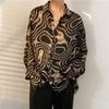 Camisa de Diseño de Nicho Estilo Hong Kong bf Holgada Retro de Manga Larga para Hombre Moda Primavera y Otoño con Caída Ropa Atractiva