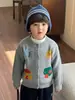 Cardigã de Malha Infantil Suéter Jaqueta de Algodão Puro para Meninos Camisa Base Outono e Inverno Novo 2025 Categoria de Roupa para Início de Outono a