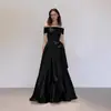 Vestido de Novia Sencillo de un Hombro, Vestido de Novia para Exteriores Largo hasta el Suelo, Vestido Blanco para Compromiso y Firma de Certificado, Boda al Aire Libre, Vestido Principal Artístico, Fotografía de Viaje, Vestido Ligero de Tul