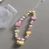 Corrente Original para Celular com Contas de Sino Rilakkuma Chaveiro Pingente Fofo de Menina Cordão de Câmera Dopamina Anti-Perda
