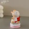 Adornos Rotatorios de Escritorio de los Doce Animales del Zodiaco de Dibujos Animados, Decoraciones Creativas de Animales, Adornos para Coche, Manualidades de Resina