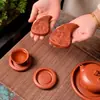 Posavasos de Arena Púrpura Personalizado Hecho a Mano Pura Base de Taza de Té Creativa Accesorios de Té Kung Fu Alrededor del Té