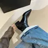 Botines Cortos Europeos y Americanos de Punta Fina para Mujer 2026 Primavera y Otoño Nuevos Botines de Moda Tacón Grueso Botines Adelgazantes Diseño de Nicho Botines Cortos para el Trabajo