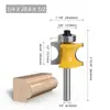 Cortador Recto de Media Caña con Rodamiento de 6/6.35/8/12/12.7mm Cortador de Fresado de Bola Cortador de Fresado para Varillas de Madera Máquina de Grabado Fresadora para Carpintería