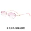 Gafas Miópicas para Mujer Pueden Equiparse con Montura de Titanio Puro Sin Montura Corte de Diamante Ultraligeras con Acabado Anti-Luz Azul Gafas Ópticas que Cambian de Color