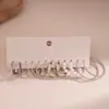 Pendientes de Perla de Círculo Irregular de Aguja de Plata Transfronterizos Europeos y Americanos Lujo Accesible Pendientes de Gama Alta Estilosos de Nicho Pendientes Exagerados