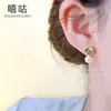 Th0385 S999 Plata de Ley Estilo Coreano Sencillos y de Alta Gama Aretes de Perla Natural con un Temperamento Único y Elegante para Mujeres