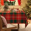 Mantel de Navidad, impermeable y a prueba de aceite, fácil de limpiar, rojo, crea una atmósfera festiva, nuevo modelo 2025, mantel rectangular para mesa de café y mesa de comedor