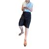 25719 Xin Da Ai Mei Yuan 2025 Verano Nuevo Top de Color Sólido con Cuello Polo Pantalones Casuales Sueltos de Cintura Alta para Mujer
