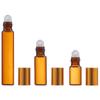 10ml marrom bola engarrafamento universal frasco de óleo 3ml marrom grânulo perfume frasco de vidro 5ml transparente produtos