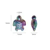 Pingente de tartaruga com furo central 14x18MM pingente de cristal cor galvanizada acessórios de joias decorativas artesanais com miçangas DIY