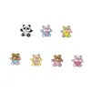 Joyería de Joyería para Uñas con Brillo Fino Luminoso de Oso Transfronterizo, Panda de Resina Dibujos Animados Lindo Estúpido Tridimensional, Decoración de Uñas DIY