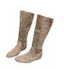 Colección Primavera/Otoño 2026: Nuevas botas vaqueras occidentales para mujer estilo Maillard, de suela blanda, transpirables y caladas, con diseño de tacón plano o medio.