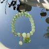 Pulsera Año Nuevo del Dragón 2024 para Mujer Pulsera Imitación Cinabrio Bollo de Dragón Nuevo Estilo Chino Joyería Estilo Chino Año del Dragón