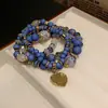 Nuevo Pulsera Estilo Chino para Mujer, Pulsera Étnica de Perlas, Tendencia Nacional Retro Joyería de Amistad Fábrica Mayorista Jade