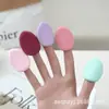 Esponja Compacta para Dedos con Forma de Corazón sin Látex, Herramienta Compacta para Retoques de Maquillaje, Herramienta Desechable que No Absorbe Polvo para Uso Transfronterizo