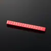 Tarjeta de visualización de precios para joyería de lujo, tamaño mediano 6*4 mm, transparente negro y blanco, rojo dólar euro libra