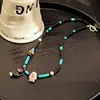 Nueva Cadena para Clavícula Versátil con Gatito de Dibujo Animado Lindo con Cuentas, Ama Comer Pescado, Exquisito Temperamento, Collar con Colgante de Gama Alta para Mujer