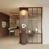 Nueva Mampara de Madera Maciza Estilo Chino con Pantalla de Cristal para Sala de Estar, Entrada Moderna Simple, Comedor, Divisor de Oficina