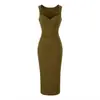 Vestido Camisola Morado Puro Deseo Sin Mangas Estilo Verano para Mujer Cintura Entallada Falda que Resalta las Caderas Vestido Elegante Adelgazante de Longitud Media