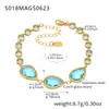 Azucarero Joyería Exquisita Europea y Americana Acero Inoxidable Piedra de Cristal Tobillera Combinación Verano Simple Lujo Ligero Versátil Accesorios para el Pie Venta al por Mayor