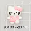 PVC Hello Kitty KT Gatito Diy Accesorios de Goma Suave Funda para Teléfono Móvil Bolsa para Taza de Agua Hebilla para Agujero de Zapato Flor para Zapato Pasador de Pelo Hecho a Mano