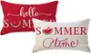 Transfronterizo Nuevo Primavera y Verano Girasol Coche Helado Flor Lino Estampado Cojín de Cintura Dormitorio Coche Decorativo Sofá