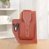 Estuche de Cuero para una Oreja Doble Riñonera Cinturón para Hombre Bolsa de Cintura para Teléfono Móvil Portátil Broche a Presión de Moda PU Bolsa de Cintura Vertical