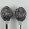 Cepillo para ollas de acero inoxidable con mango largo, cepillo de lana de acero, cepillo de limpieza de mango largo para botellas de cocina, ollas y platos, uso doméstico, no suelta cerdas
