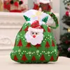 Bolsa de Manzana Navideña con Cierre, Bolsa de Regalo para Nochebuena, Bolsa Pequeña de Regalo para Niños, Bolsa de Manzana Navideña