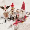 Adornos Navideños de Fieltro de Lana Terminados Muñeco de Nieve Anciano Alce Decoraciones de Escritorio Navideñas Regalos de Navidad