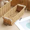 Almacenamiento de ocio mesa de centro de imitación de ratán cesta de almacenamiento sala de estar mueble de TV cesta de almacenamiento de cajón cesta de almacenamiento de escritorio para snacks