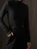 Camiseta Base de Cachemir de Cuello Alto Medio Estilo Commuter JpBasic de Hengjia para Mujer Invierno Acetato Lyocell Top Interior