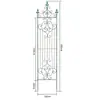 Suporte para planta trepadeira clematis estilo americano, tela de grade de ferro, suporte para flores de rosa, decoração de jardim externa estilo europeu