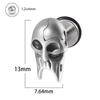 Aretes de Personalidad de Calavera de Acero Transfronterizo Hip Hop Punk Acero Inoxidable Aretes Multiforma Cadena Larga Rosca Externa