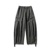 Yidao Vintage 2026 Otoño Nueva Colección Pantalones de Trabajo Desestructurados Tipo Cimitarra para Hombre Retro Japonés Funcionales Holgados Casuales