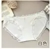 Panty de encaje para mujer estilo coreano inspirado en Instagram, de tiro medio, entrepierna de algodón puro, suave, cómodo, transpirable, calzón simple para mujer